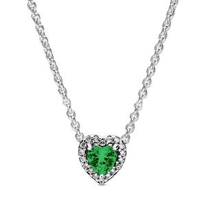 Set di Gioielli JE 2025 con Orecchini a Cuore in Argento Sterling 925, Pietre Rosse, Blu, Verdi e <span class=keywords><strong>Rosa</strong></span>, <span class=keywords><strong>Collana</strong></span> con Cuore in Zirconia Cubica e Anelli per Donna - Product Image 2