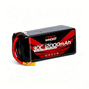 Jahorn แบตเตอรี่ลิเธียมไอออน12000มิลลิแอมป์ต่อชั่วโมงสารละลายแบตเตอรี่ Lco Livh สำหรับโดรน FPV 30.8โวลต์369.6Wh 6S1P - Product Image 1