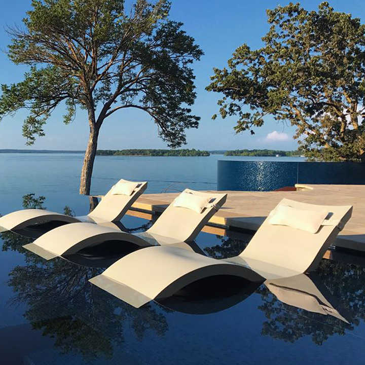 Luxury Pools Sun Lounger Outdoor Hotel Inwater Ledge Pool Loungers