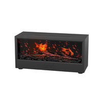 Diffuseur d'arômes ultrasonique style foyer miniature avec fenêtre panoramique pour une vue sur les flammes, humidificateur pour chambre à coucher