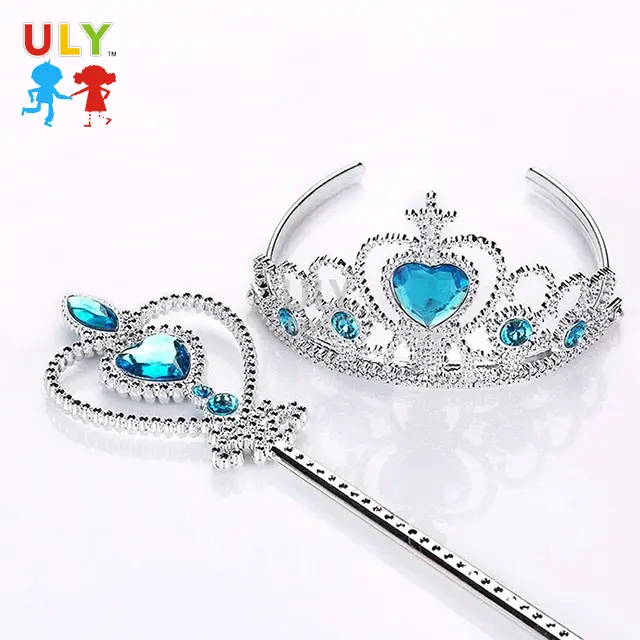 Wholesale Christmas Gifts Queens Tiara And Wand For Kids Princess Wand Crown Tiara For Pretend Play