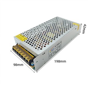 แหล่งจ่ายไฟสวิตชิ่ง LED อุตสาหกรรมแบบเอาต์พุตเดี่ยว <span class=keywords><strong>VELIKA</strong></span> Ultra-Slim Metal Block Indoor 50-60HZ 12V 180W 15A - Product Image 4