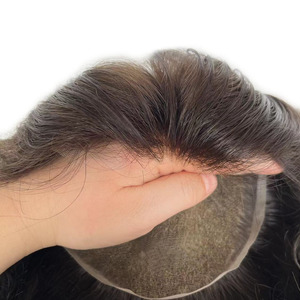 Tóc hệ thống người đàn ông Swiss ren toupee 100% Remy tóc con người đầy đủ Swiss ren tóc giả người đàn ông tóc toupee tóc thay thế hệ thống - Product Image 2