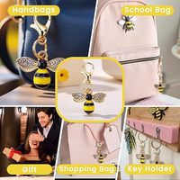 Llavero para bolsos con cierre de mosquetón y colgante de abeja, accesorio de cadena bonita para llaves, mochilas y bolsos