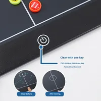 Tableau tactique électronique professionnel en quartz magnétique noir pour entraîneur de football, basketball, hockey, volleyball, tennis, badminton