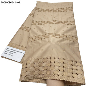 <span class=keywords><strong>Tissu</strong></span> <span class=keywords><strong>en</strong></span> dentelle suisse brodé lumineux pour vêtements féminins uniques, <span class=keywords><strong>en</strong></span> voile <span class=keywords><strong>africain</strong></span> 100 % coton sec - Product Image 1
