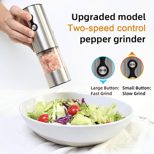 Dual Speed Adjustable Type-C Rechargeable Salt and <b>Pepper</b> Set 95ml Large Capacity for Dining Table Seasoning - Product Image 2