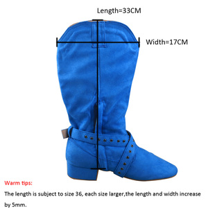 Bottes <span class=keywords><strong>de</strong></span> <span class=keywords><strong>danse</strong></span> western en daim violet avec logo personnalisé pour femme, à fermeture éclair, mi-mollet, <span class=keywords><strong>chaussures</strong></span> <span class=keywords><strong>de</strong></span> <span class=keywords><strong>danse</strong></span> d'hiver - Product Image 3