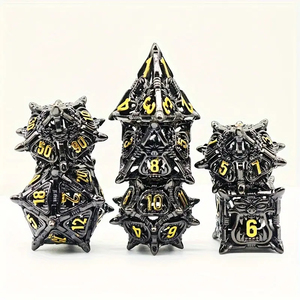 Cross-border Metal Hollow Big Mouth Dice Set Adult Toy Cthulhu Tabletop RPG Multi-sided Number DND Trpg <strong>Game</strong> Promotional <strong>Gift</strong> - Product Image 2