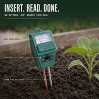 Testeur de pH et d'humidité du sol 2 en 1, sans batterie, portable, pour plantes d'intérieur et d'extérieur, jardinage