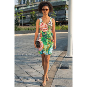 Poster vintage da giardino (1) Abito con taglio e cuciture a sublimazione - Product Image 1