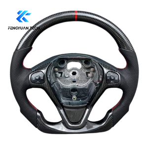 พวงมาลัยคาร์บอนไฟเบอร์ฟอร์จพื้นแบนออกแบบได้ตามต้องการสำหรับ <span class=keywords><strong>Ford</strong></span> Fiesta EcoSport <span class=keywords><strong>Mk7</strong></span> <span class=keywords><strong>Mk7</strong></span>.5 ST 180 Mk6 Mk8 Mk5 2013 2014 2006 - Product Image 5
