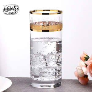 2021 Tumbler Wiski Kristal Dof 470ML Bohemia Populer dengan Pola Emas