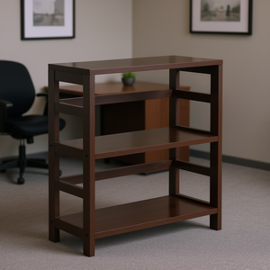 Estantería Leo de 2 Niveles, Amplia, de Madera, Solución de Almacenamiento para Oficina, Diseño Moderno y Contemporáneo, Independiente - Product Image 2