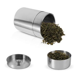 Recipiente para Té de Acero Inoxidable de 400 ml con Doble Tapa, Hermético, Apto para Alimentos, Apto para Lavavajillas, Personalizado, Pulido a Espejo, Sostenible - Product Image 1
