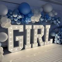 Événement de mariage personnalisé en usine BÉBÉ Signalisation autoportante 100/120cm Lettres numérotées Lumières de lettre Led géantes de haute qualité