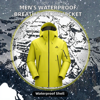 Veste de ski pour homme à coque rigide 3 couches doublée, imperméable, respirante, à capuche, avec fermeture éclair, haute performance, personnalisable avec logo