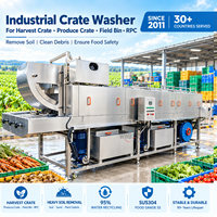 Field Tote Washer CE Certified Sanitary Design Mud & Soil Rinse 304 SS for Vegetable Cold Store