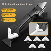 Raclette à mastic, raclette de lissage, spatule à joint, outil de finition des coins, outil d'aide à la découpe de la coulis, lame en acier inoxydable