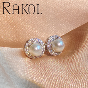 Rakol EP2258 forma rotonda di <span class=keywords><strong>perle</strong></span> <span class=keywords><strong>coltivate</strong></span> d'acqua dolce grandi gioielli di <span class=keywords><strong>perle</strong></span> <span class=keywords><strong>orecchini</strong></span> <span class=keywords><strong>orecchini</strong></span> donna orecchino - Product Image 4
