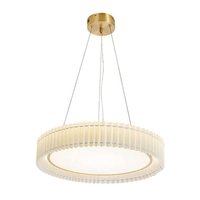 Lampe suspendue plissée en tissu doré froissé, design rond, style nordique, LED chaude, pour salon et salle à manger, garantie 2 ans