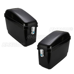 1 Paire de Sacoches Latérales Universelles 30L Noir/Blanc pour Moto, Valises Rigides pour Réservoir, Sacoche de Selle Cruiser pour Harley Honda - Product Image 6