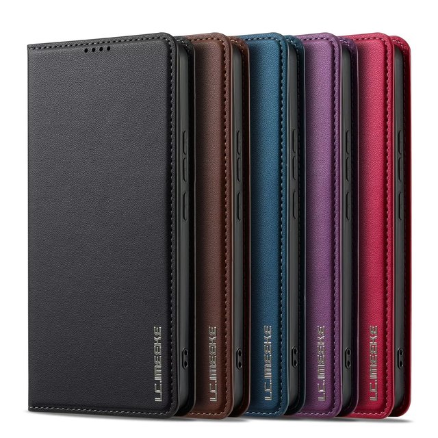 Flip Magnetic Card Slots Wallet Leather Phone Case for Xiaomi Poco X5 for Redmi Note 11 11S 12S 13 Pro 4G 5G Flip Stand Cover