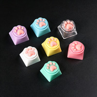 Millantech Personnalisation de touches ABS+Silicone Patte de Chat, Touches Esc Mignonnes pour Clavier Mécanique, Touches Patte de Chat à Axe Croisé
