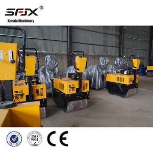 รถบดถนนแบบดรัมเดี่ยว SPJX 15 กิโลวัตต์ สีเหลือง เครื่องยนต์ Xinsda Machinery อุปกรณ์ก่อสร้างขนาดกะทัดรัด - Product Image 3