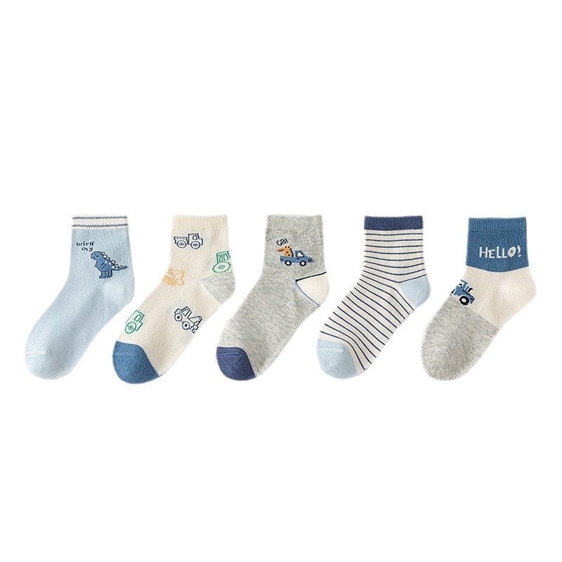 Girls Crew Socks White Bow Butterfly
