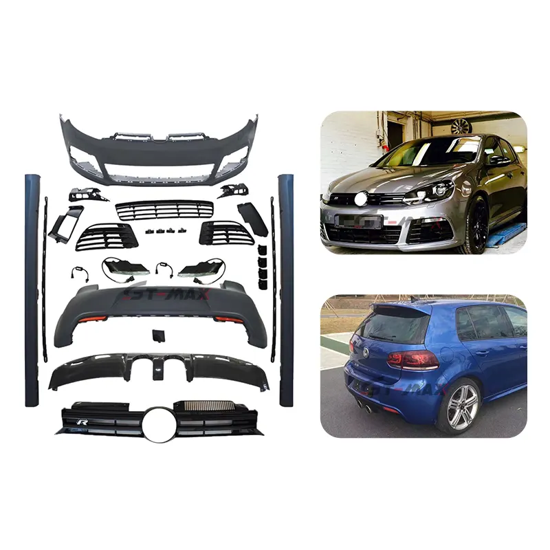 automotive accessories car body kit include front and rear bumper grille for vw GOLF6 R20