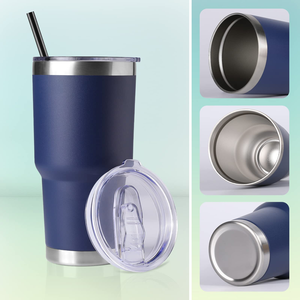 Custom 20oz 30oz Portable Stainless Steel Insulated Tumblers Black Double Walled Thermal Travel Coffee Mugs - Product Image 3
