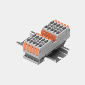 Connecteur de câblage rapide à 5 pôles à levier, à montage sur rail, pour économiser temps et argent - Product Image 1