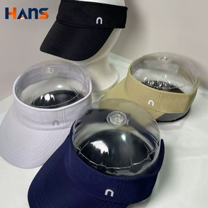 Hans Fabric Visor Hat Open Top Sports <b>Cap</b> Summer <b>Mens</b> Womens Travel Promotional Parent Child Matching Headwear - Product Image 1