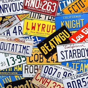 Precio de fábrica personalizado cualquier nombre matrícula de coche de aluminio recuerdo matrícula de coche EE. UU. placa de Metal americana al por mayor - Product Image 4