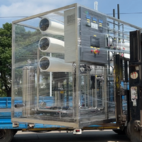 Système d'osmose inverse haute capacité 100L/heure, machine de purification d'eau RO automatique en acier inoxydable contrôlée par PLC