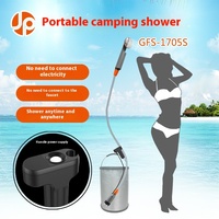 Ensemble de douche transfrontalier léger 2.6-3.5L/min IPX5 étanche pratique pour la buse de surpression de bain de dortoir de Camping en plein air
