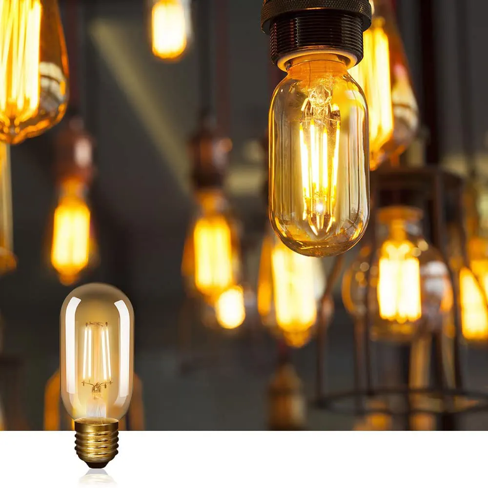 חנות מפעל LED נימה הנורה T45 אור 4W 2700K 220V רטרו בציר מנורות דקורטיבי אדיסון מנורה