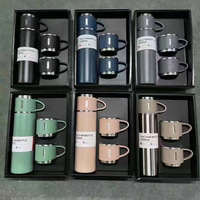 Ensemble cadeau de tasse thermique à double paroi en acier inoxydable 304 de 500 ml - Portable, anti-fuite, écologique, cadeau d'affaires