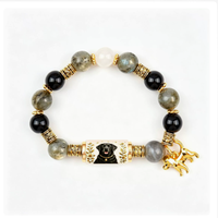 Nouveau bracelet perlé populaire pour chien, bracelet extensible en cristal, cadeau bijou pour anniversaire et fêtes