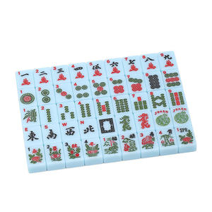 Fichas de Mahjong Americanas de Estilo Moderno y Lujoso, 166 Piezas, 1.2 Pulgadas, Duraderas, Resistentes al Agua, Portátiles, Ideales para Viajar - Product Image 4