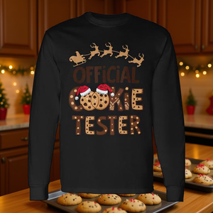 T-shirt ufficiale a maniche lunghe Christmas Cookie Tester - Product Image 3