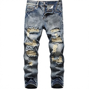 Pantalones de Hombre Lotfeel de Alta Calidad, Estilo Vintage, Corte Bootcut, Marca Privada, Ajuste Holgado, Denim Selvedge, Desgastados, con Botones, Cintura Alta - Product Image 4