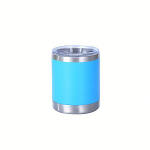 Souvenir d'entreprise, logo personnalisé, gobelet de voiture en acier inoxydable de 300 ml, gobelet court en métal isolé mat coloré - Product Image 2