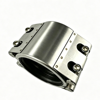 Collier de serrage métrique en acier inoxydable à mâchoires en fonte ductile, finition brute, pour réparation de tuyaux