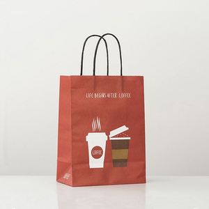 Bolsa de Papel Kraft Marrón con Asa para Bebidas para Llevar, con Logotipo Impreso Personalizado - Product Image 4
