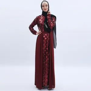 Vestidos largos de Abaya para mujer, bordados musulmanes, islámico, 2019