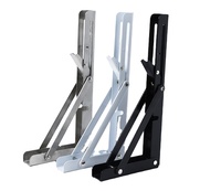 Supports d'étagère suspendus pliants en acier inoxydable pour banc de bricolage