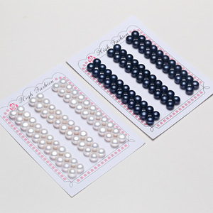 3-13mm A A A A + ngọc trai thật tự nhiên một lỗ khoan một nửa nước ngọt hình nút tròn nửa lỗ ngọc trai lỏng - Product Image 4