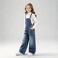 Salopette bleue moyenne Sprout avec pantalon à bretelles larges et amples et salopette pour enfants pour pique-nique du week-end